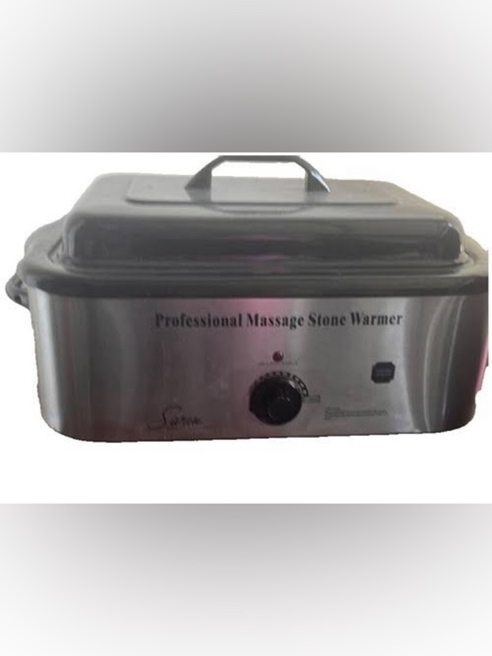 Professional Massage Stone Warmer - Black/Stainless “NEW” 18 quart